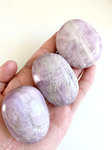 Kunzite Palm Stone