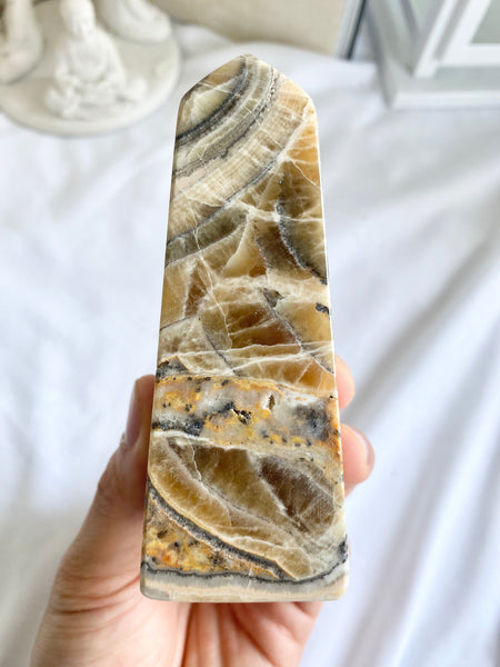 Bumblebee Calcite Obelisk #1