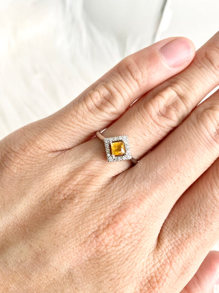 Orange Tourmaline Ring