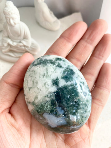 Moss Agate Palm Stone #5