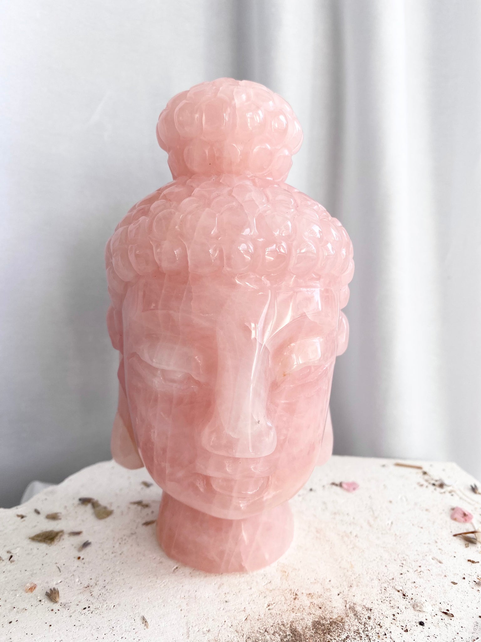 Rose Quartz Buddha Head #9