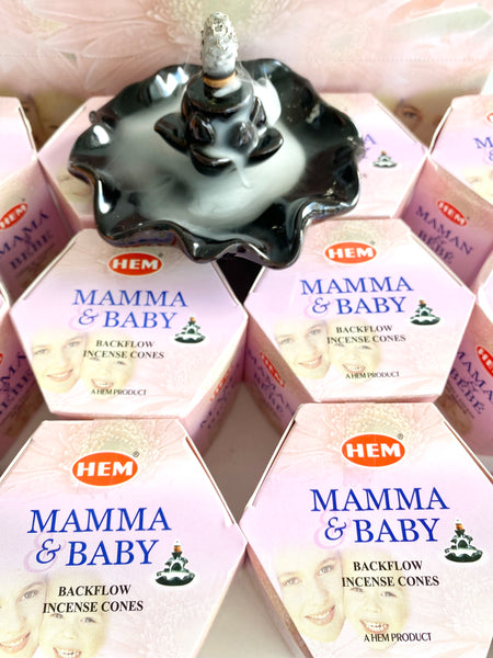 HEM BACKFLOW Mama & Baby Incense Cones