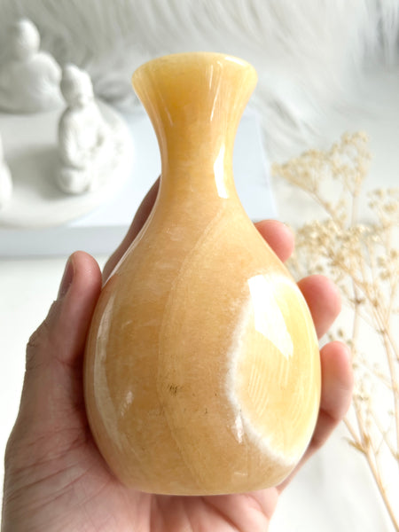Orange Calcite Vase #9