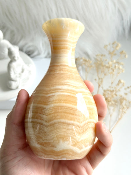 Orange Calcite Vase #5