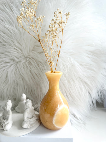 Orange Calcite Vase #9