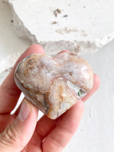 Pink Agate Heart #2
