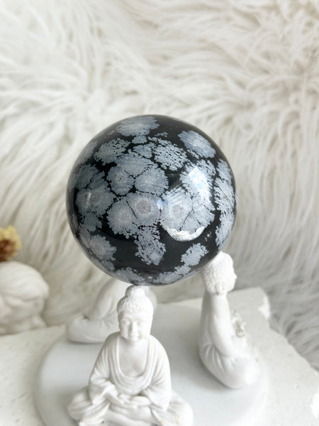 Snowflake Obsidian Sphere #4