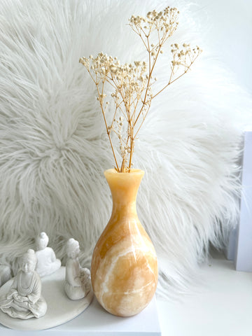 Orange Calcite Vase #3