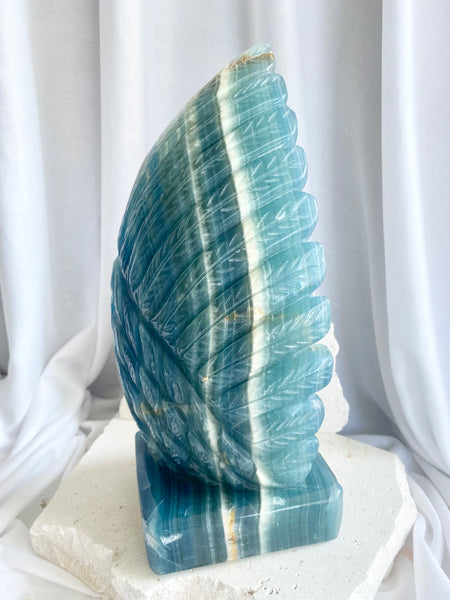 Lemurian Aquatine Calcite Wing #2