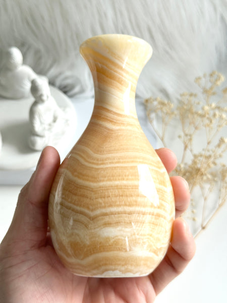 Orange Calcite Vase #5