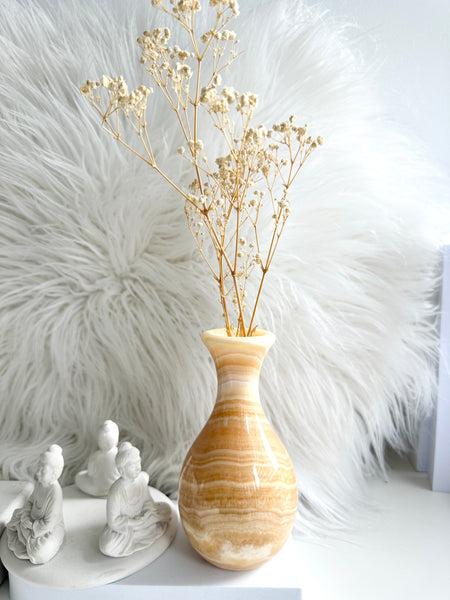 Orange Calcite Vase #5